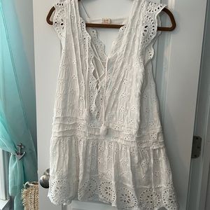Surf gypsy white dress size small NWOT